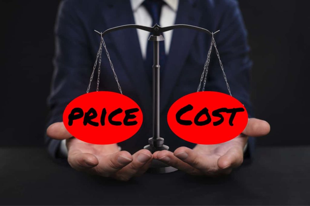 Price vs cost