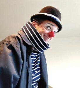Joe Dieffenbacher as a clown